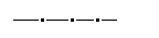 A series of long black horizontal dashes separated by small solid squares (dots).