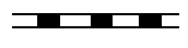 A thick horizontal line containing an alternating pattern of solid black and white squares (a checkerboard pattern).