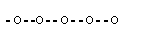 A sequence of two black horizontal dashes separated by open circles.