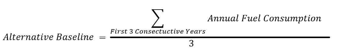 Equation for calculating an alternative baseline for combustion sources that commenced operation after January 1, 1985.