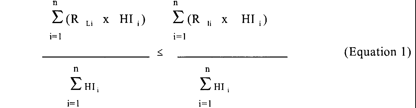 Equation for calculating compliance for alternative contemporaneous annual emission limitations and annual heat input values assigned to the units in the proposed averaging plan.