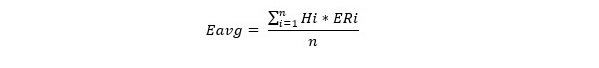 Equation for calculating the average emission rate.