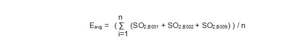 Equation for calculating compliance with the combined average sulfur dioxide emission rate.