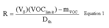 Equation for calculating the maximum allowable thinning ratio for each batch of coating.